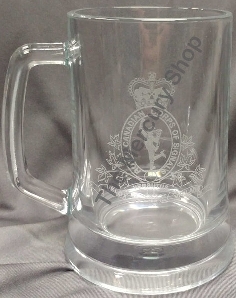 Glass Beer Mug - RCCS Crest