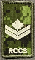 RCCS cadpat velcro Rank patch; Master Corporal