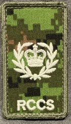 RCCS cadpat velcro Rank patch; Master Warrant officer