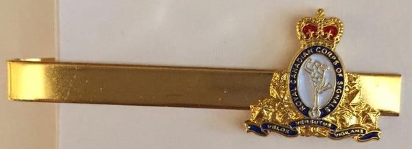 Gold tie bar with RCCS Crest.