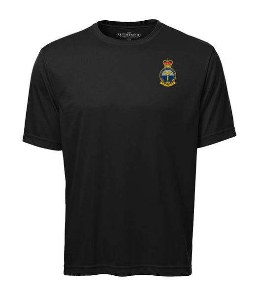 Black dry-wick shirt featuring the 77 Linemen crest.