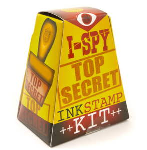 Yellow and rest package for the "I-SPY Top secret Ink Stamp Kit" 