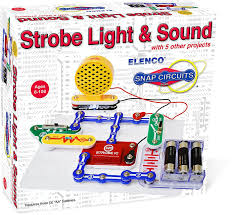 Snap Circuit Strobe Light and Sound box featuring the product image.