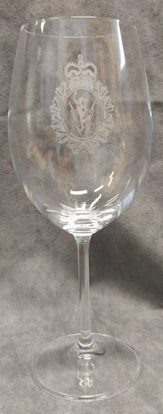 Wine glass with C&E Crest