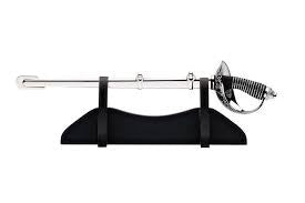 Miniature cavalry sword letter opener with stand