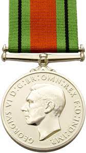 Front face of the silver Defence Medal world 1939-1945.
