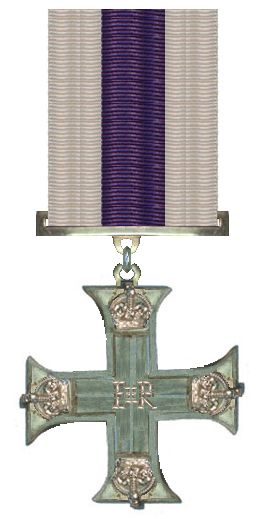 Front face of the silver military cross.