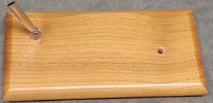 Maple pen stand with slot for statue