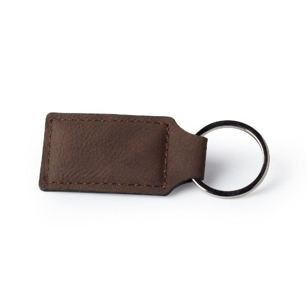 Bay Brown Faux leather keyring