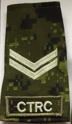 CTRC cadpat slip-on with Corporal Rank.